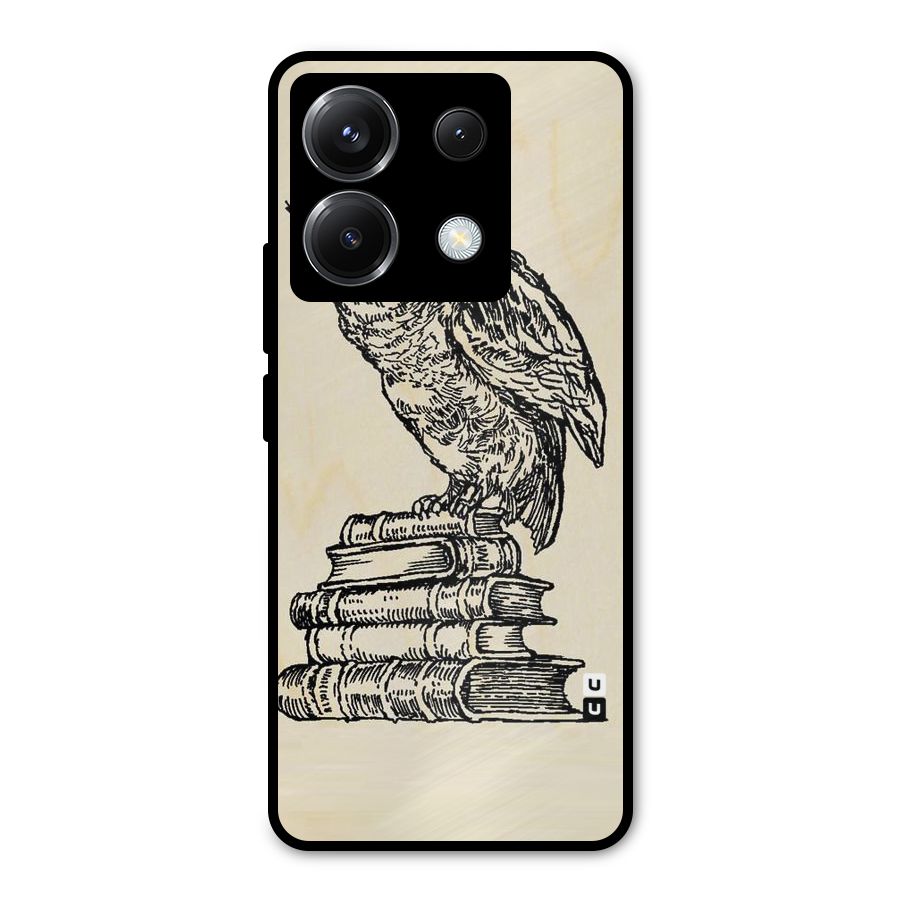 Book Owl Metal Back Case for Poco X6