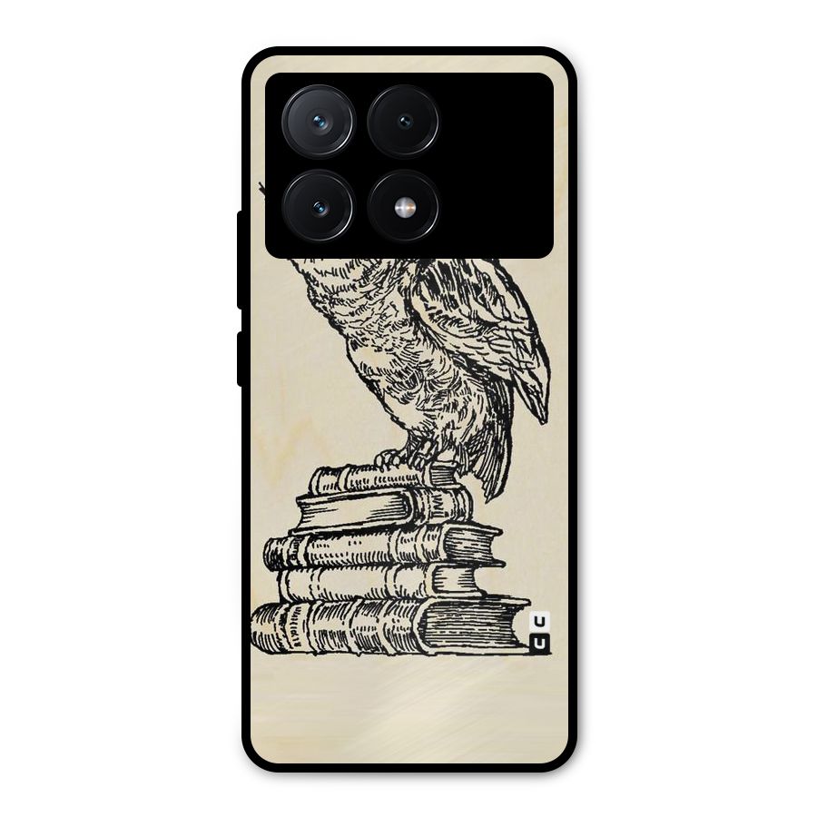 Book Owl Metal Back Case for Poco X6 Pro