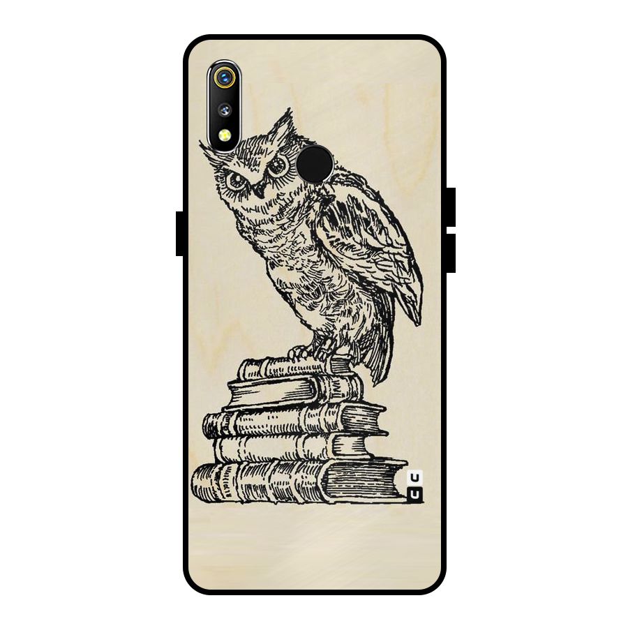 Book Owl Metal Back Case for Realme 3