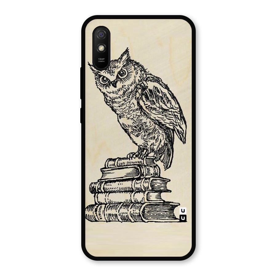 Book Owl Metal Back Case for Redmi 9a