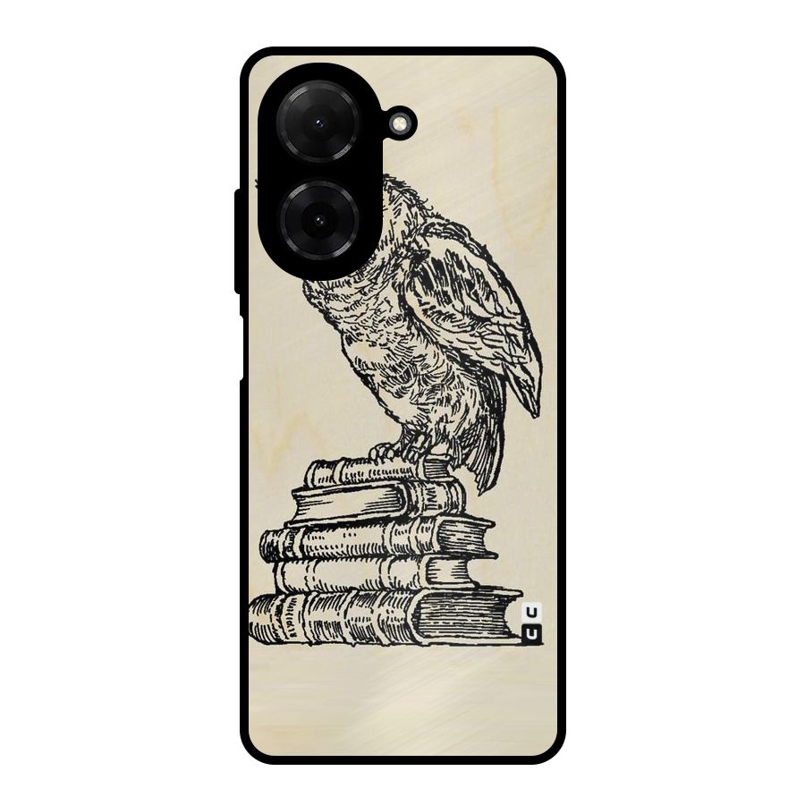 Book Owl Metal Back Case for Redmi A5 4G