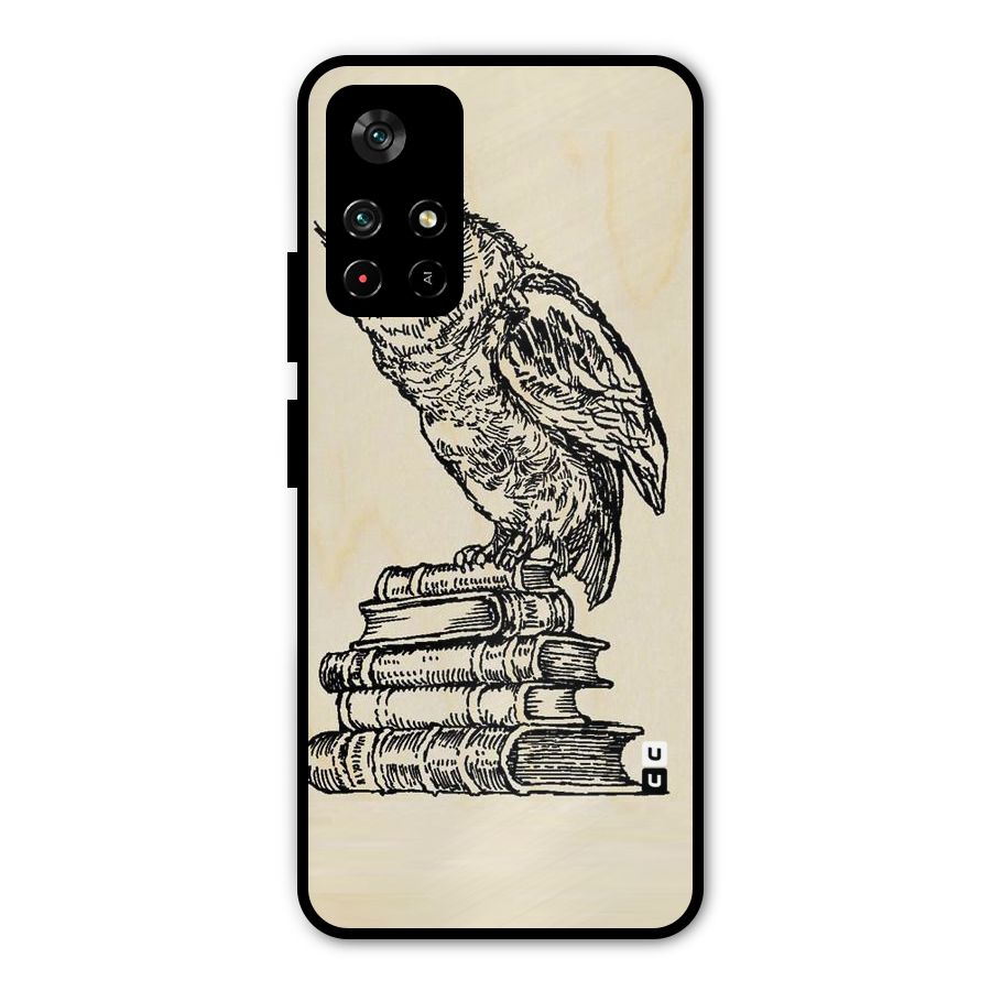 Book Owl Metal Back Case for Redmi Note 11T 5G