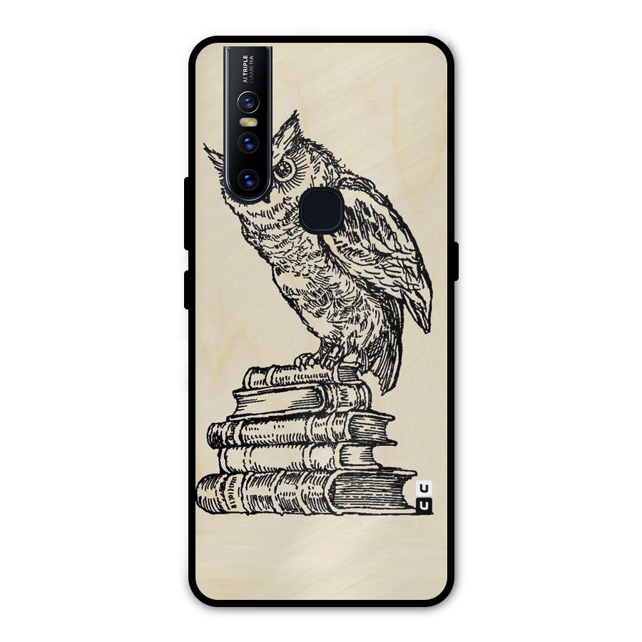 Book Owl Metal Back Case for Vivo V15