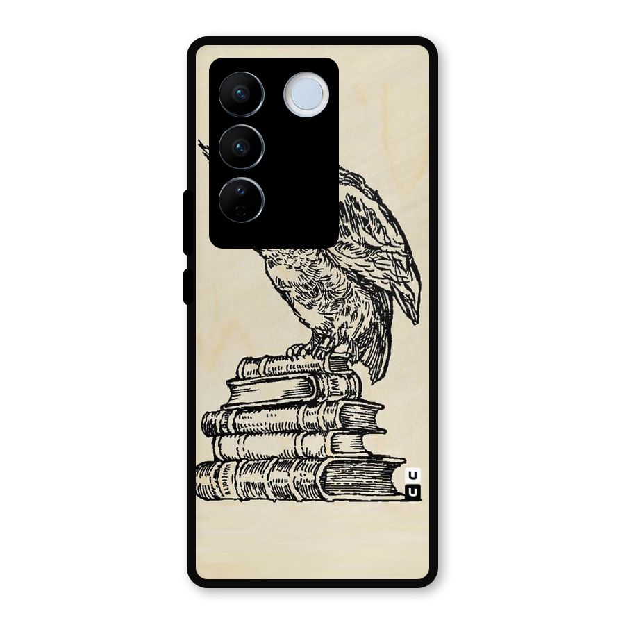 Book Owl Metal Back Case for Vivo V27