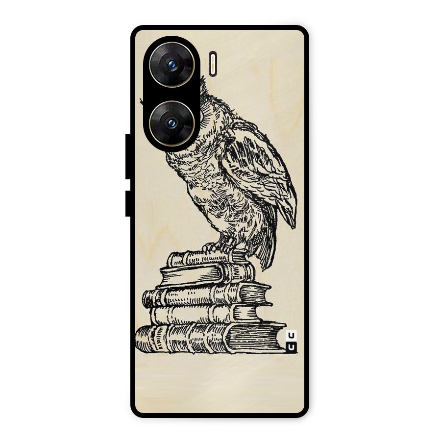 Book Owl Metal Back Case for Vivo V29e