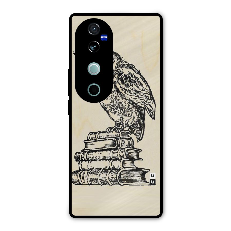 Book Owl Metal Back Case for Vivo V40