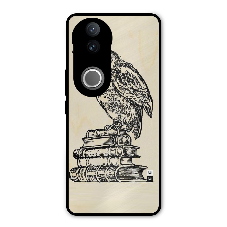 Book Owl Metal Back Case for Vivo V50e