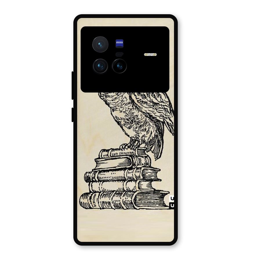 Book Owl Metal Back Case for Vivo X80