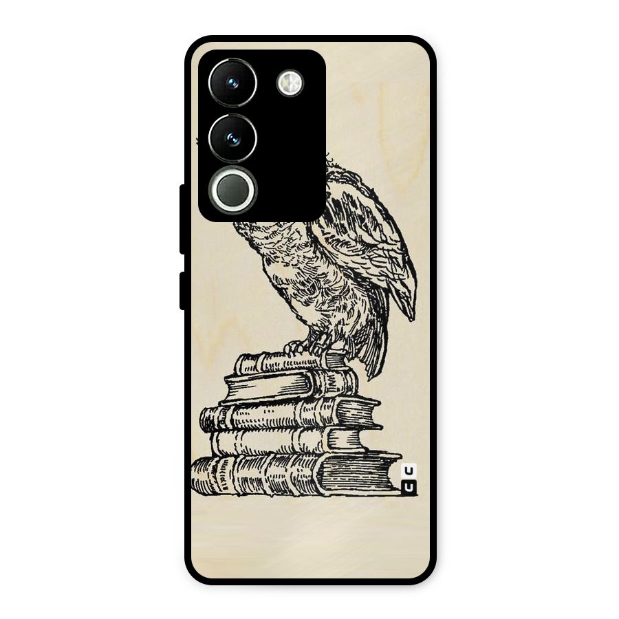 Book Owl Metal Back Case for Vivo Y200