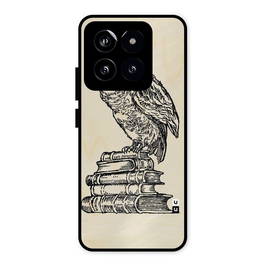 Book Owl Metal Back Case for Xiaomi 14