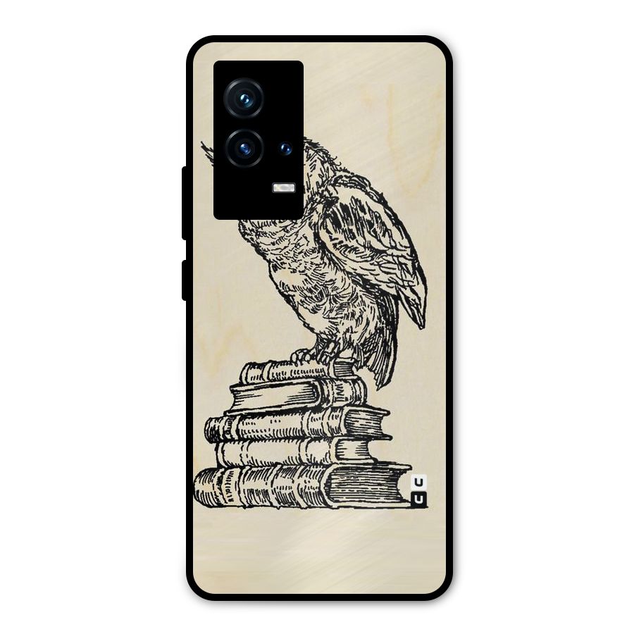 Book Owl Metal Back Case for iQOO 9 5G