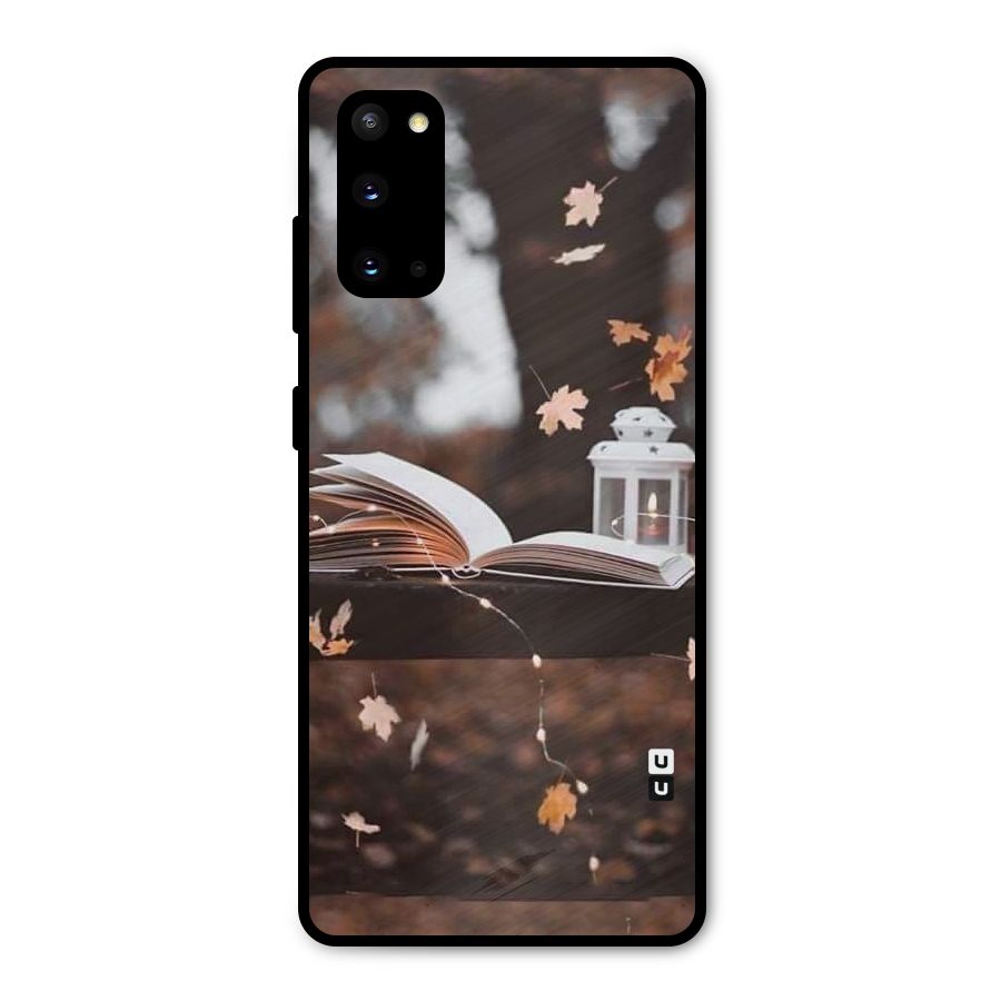 Book and Fall Leaves Metal Back Case for Galaxy S20