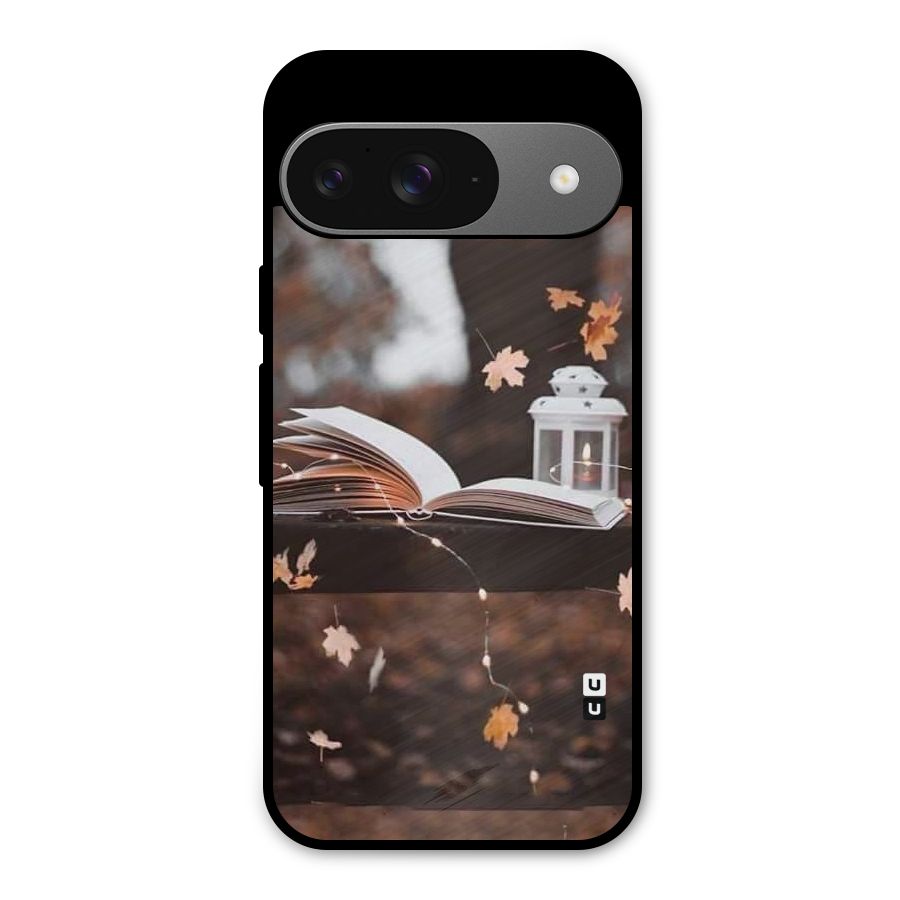 Book and Fall Leaves Metal Back Case for Google Pixel 9