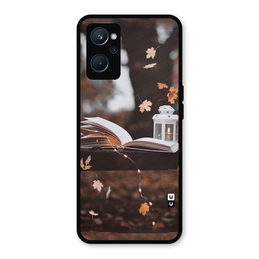 Book and Fall Leaves Metal Back Case for Realme 9i
