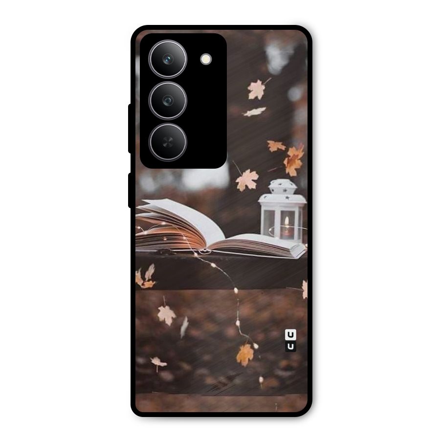 Book and Fall Leaves Metal Back Case for Realme P3x