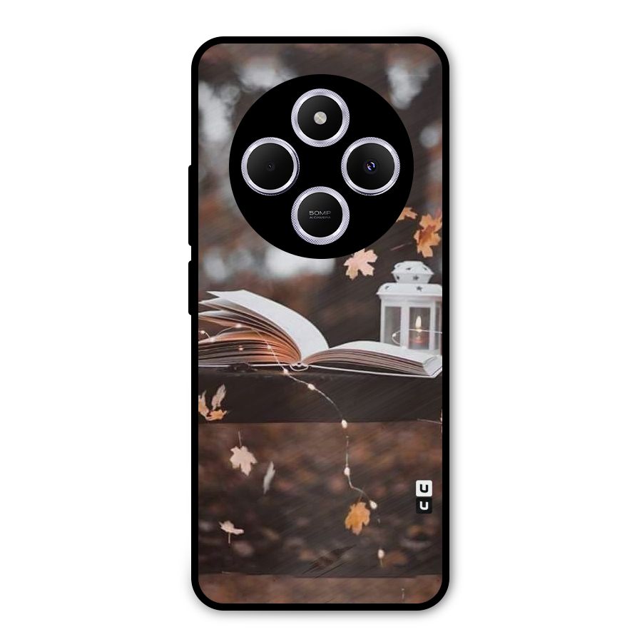 Book and Fall Leaves Metal Back Case for Redmi A4
