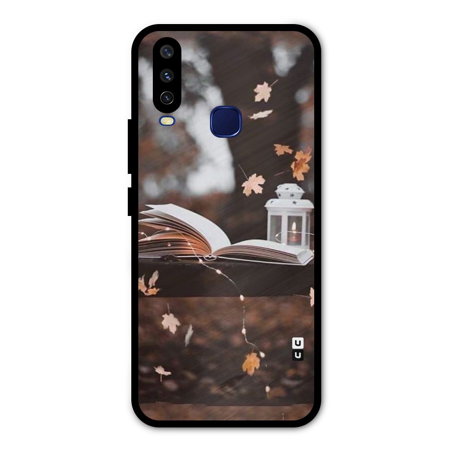Book and Fall Leaves Metal Back Case for Vivo Y12