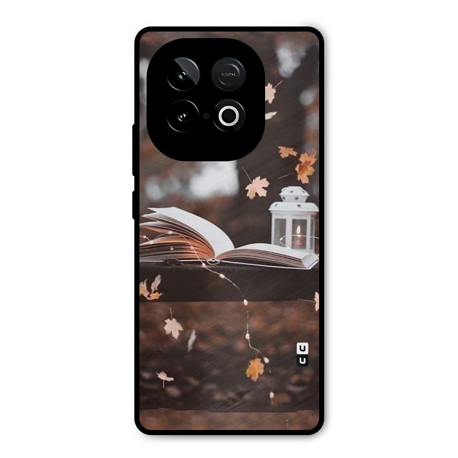 Book and Fall Leaves Metal Back Case for iQOO Neo 10