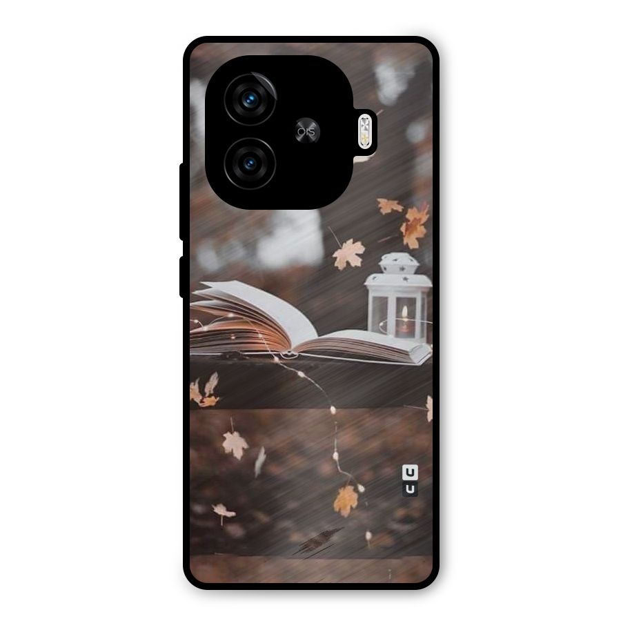 Book and Fall Leaves Metal Back Case for iQOO Neo 10R