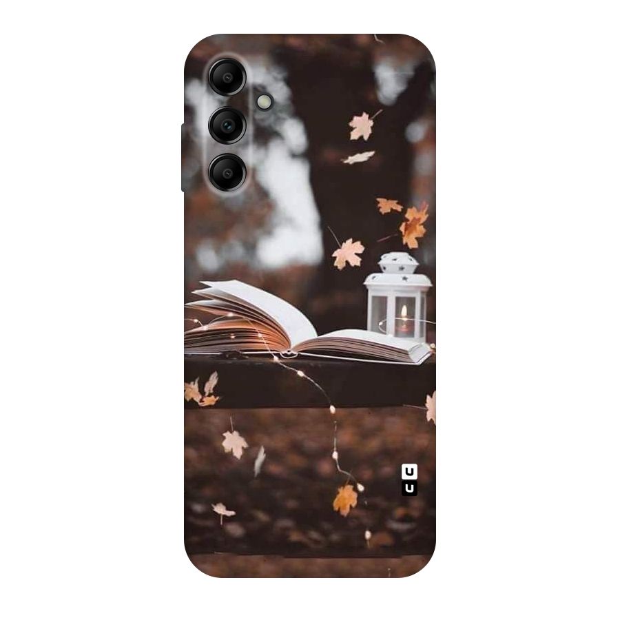 Book and Fall Leaves Original Polycarbonate Back Case for Galaxy A14 5G