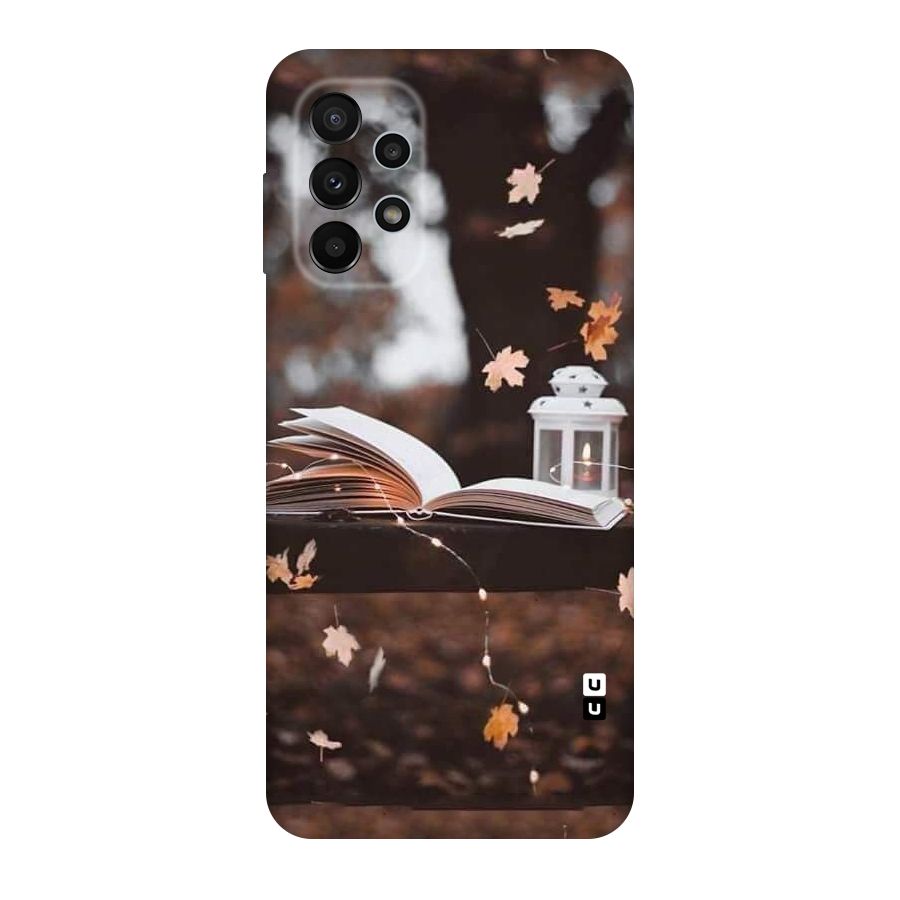 Book and Fall Leaves Original Polycarbonate Back Case for Galaxy A23
