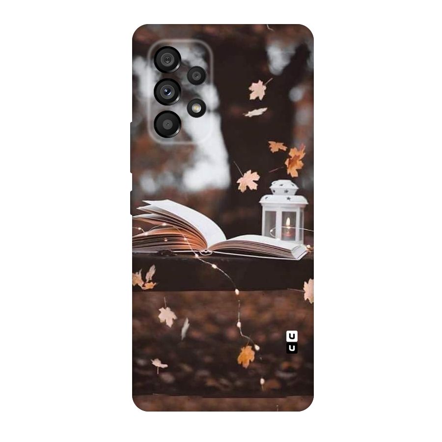 Book and Fall Leaves Original Polycarbonate Back Case for Galaxy A53 5G