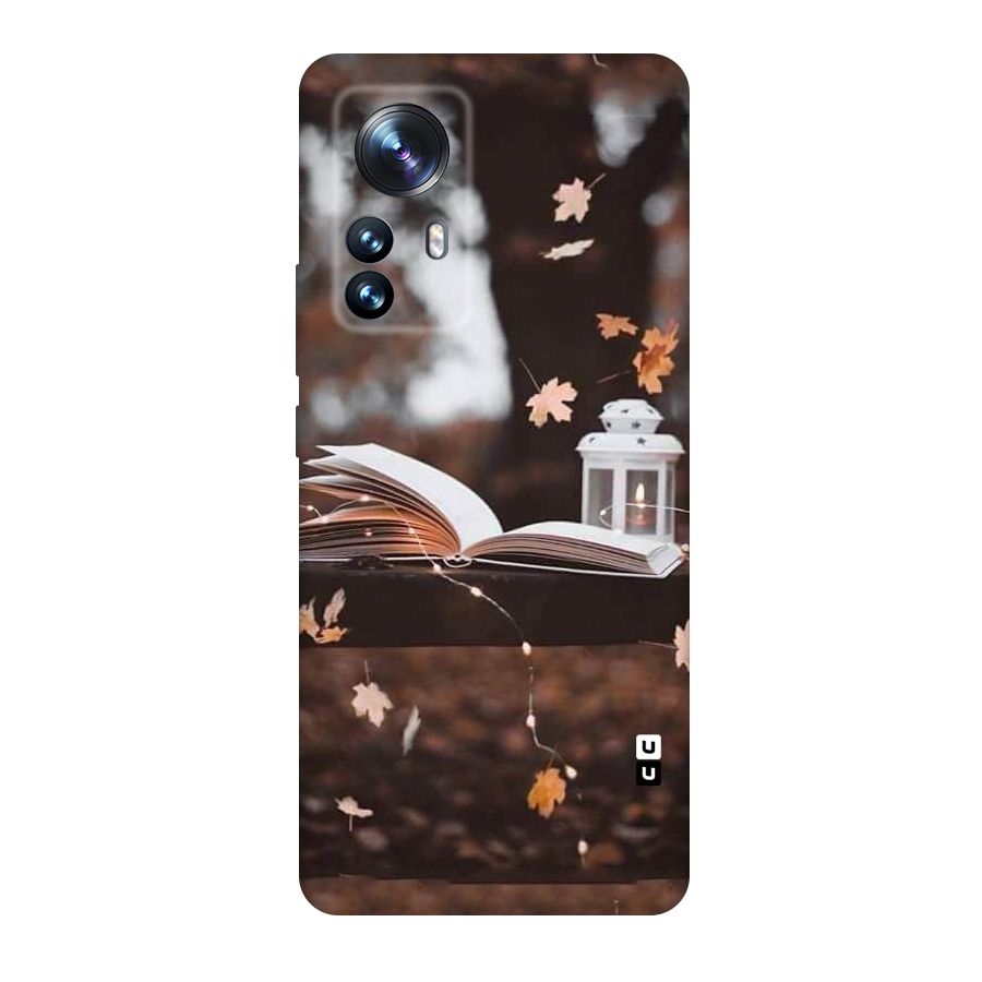 Book and Fall Leaves Original Polycarbonate Back Case for Xiaomi 12 Pro