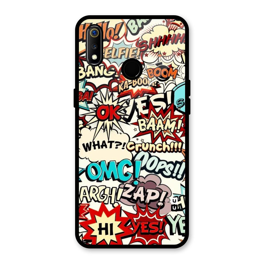 Boom Zap Glass Back Case for Realme 3