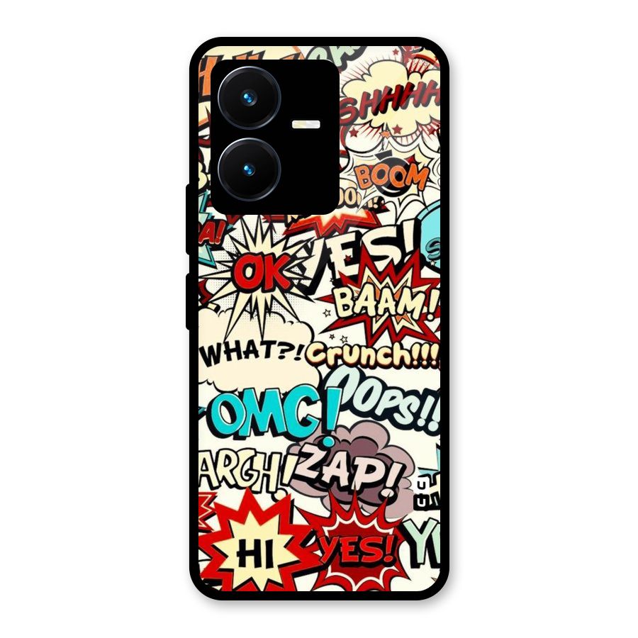 Boom Zap Glass Back Case for Vivo Y22s
