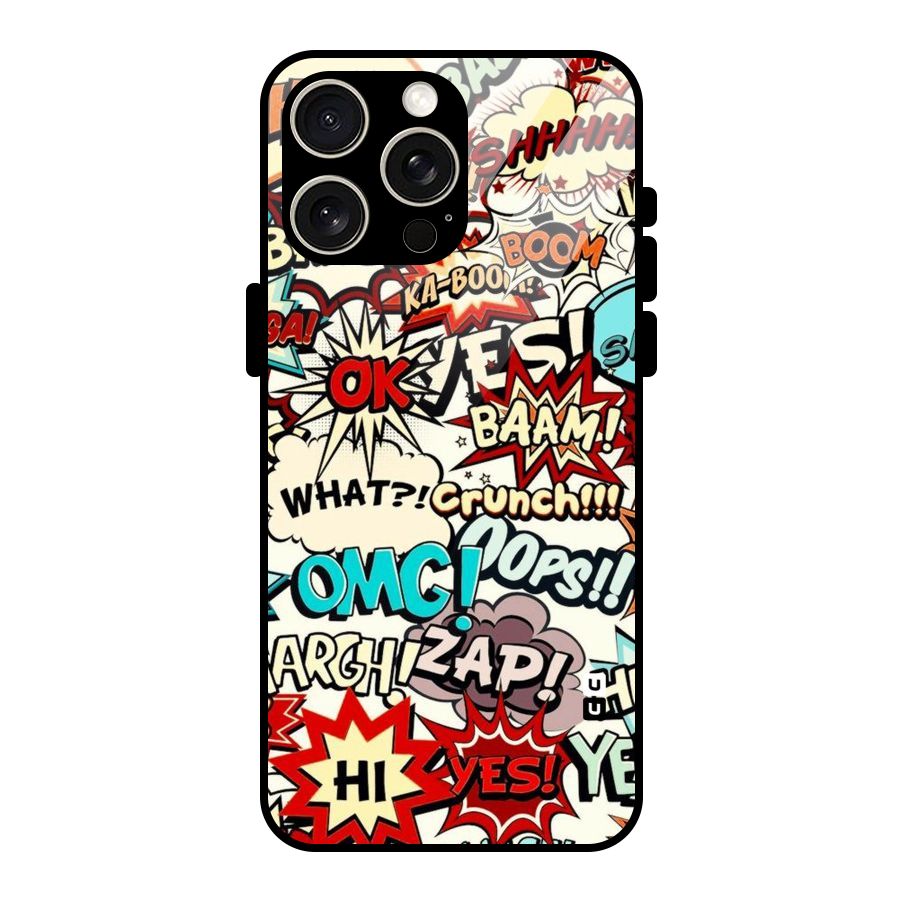 Boom Zap Glass Back Case for iPhone 15 Pro Max