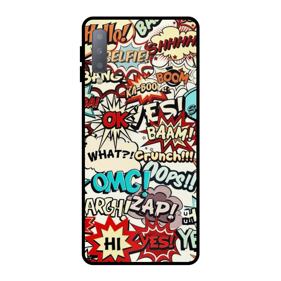 Boom Zap Metal Back Case for Galaxy A7 (2018)
