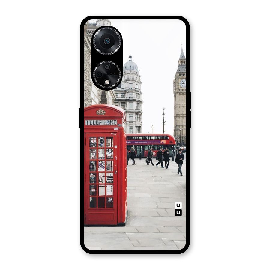 Booth In Red Glass Back Case for Oppo F23