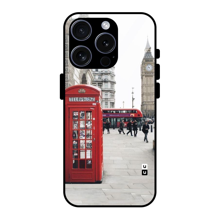Booth In Red Glass Back Case for iPhone 15 Pro