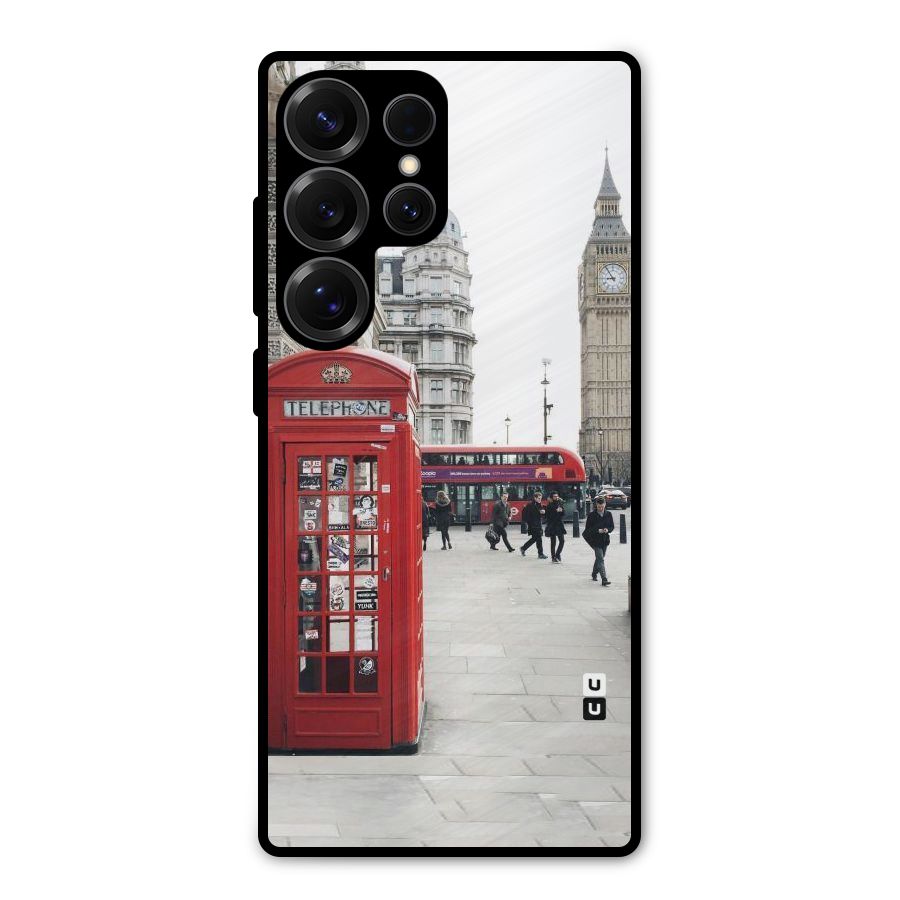 Booth In Red Metal Back Case for Galaxy S25 Ultra