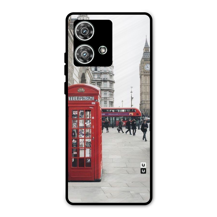 Booth In Red Metal Back Case for Motorola Edge 40 Neo
