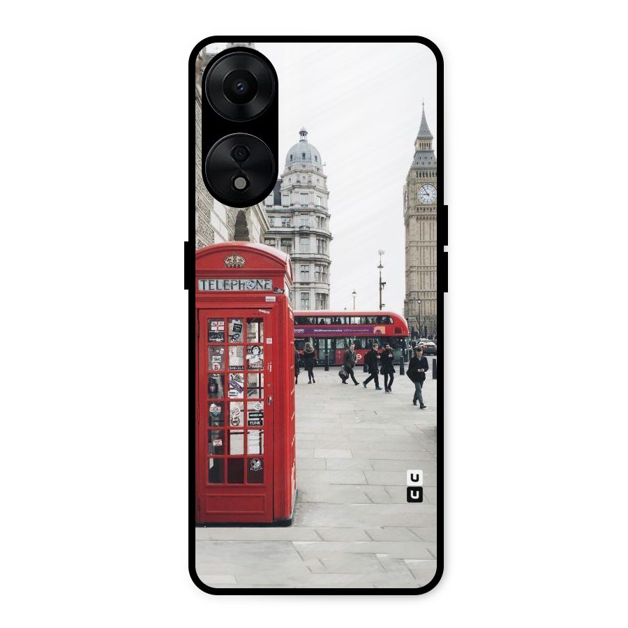 Booth In Red Metal Back Case for Oppo A78 5G