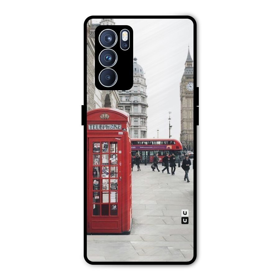 Booth In Red Metal Back Case for Oppo Reno6 Pro 5G