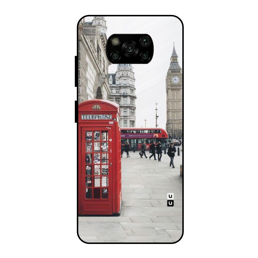 Booth In Red Metal Back Case for Poco X3