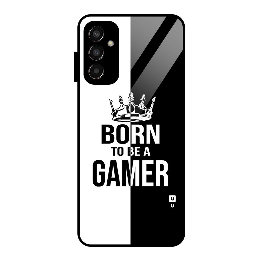 Born To Be Gamer Glass Back Case for Galaxy F13