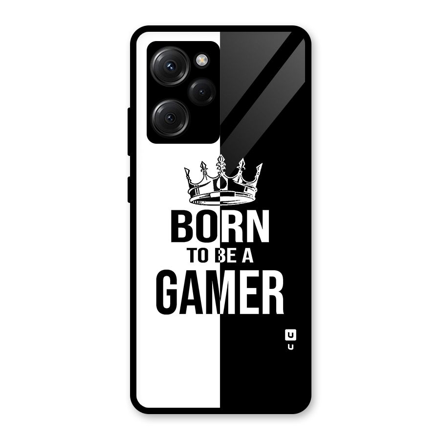 Born To Be Gamer Glass Back Case for Poco X5 Pro