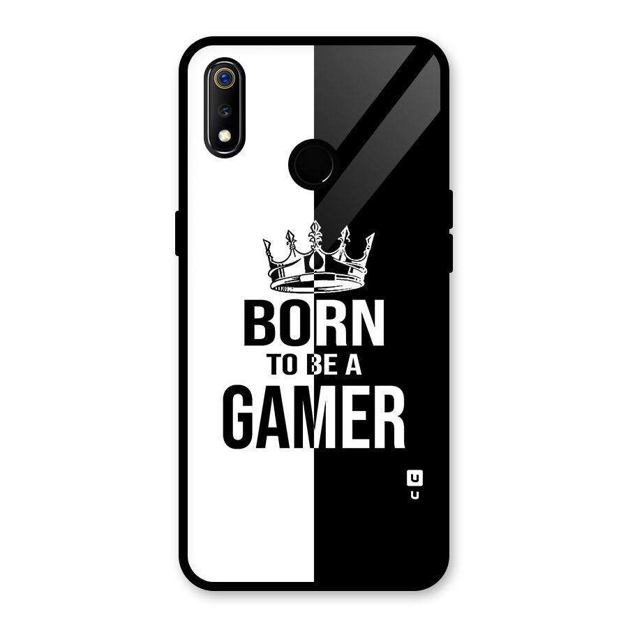 Born To Be Gamer Glass Back Case for Realme 3