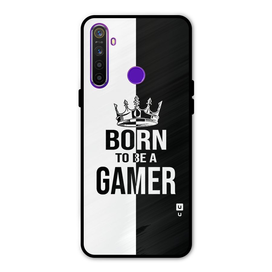 Born To Be Gamer Glass Back Case for Realme 5s