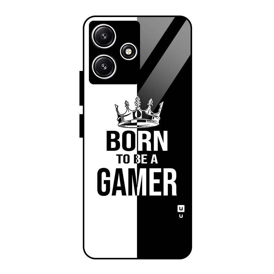 Born To Be Gamer Glass Back Case for Redmi 12 5G