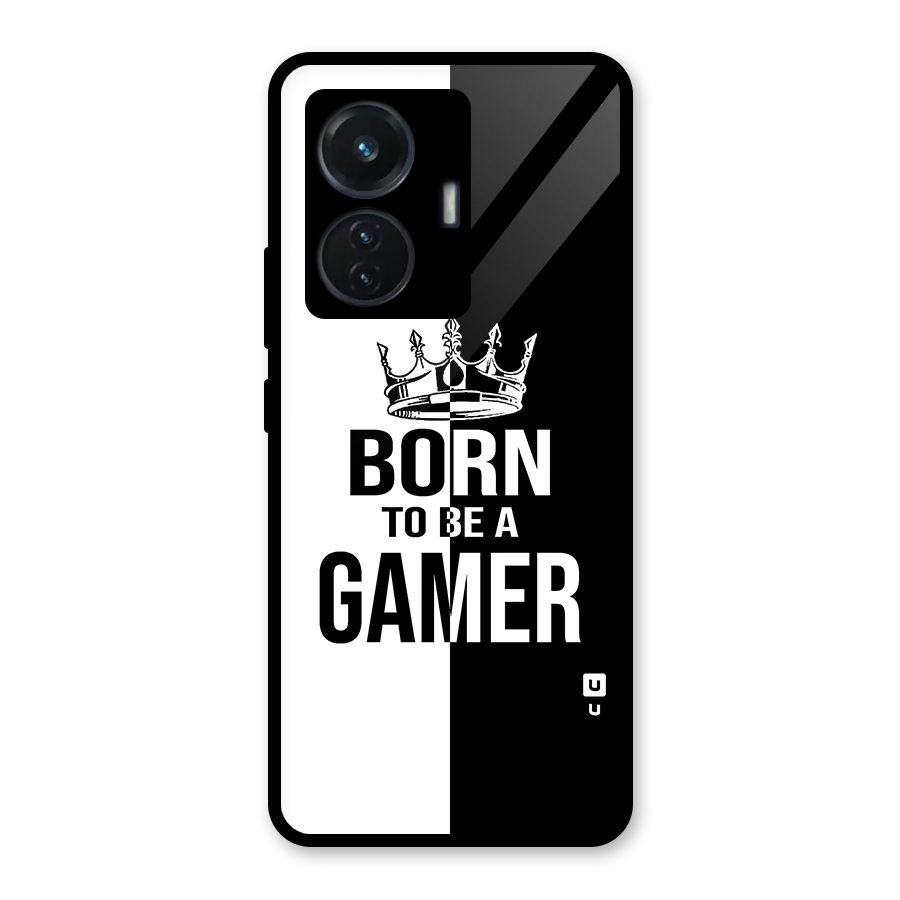 Born To Be Gamer Glass Back Case for Vivo T1 44W