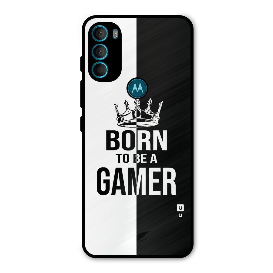 Born To Be Gamer Metal Back Case for Moto G71 5G