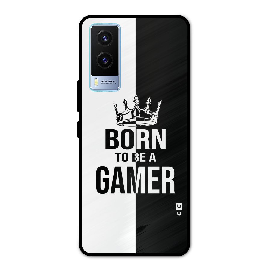 Born To Be Gamer Metal Back Case for Vivo V21e 5G