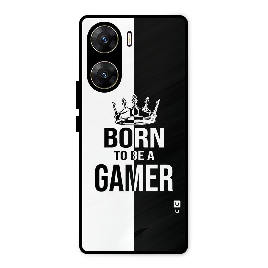 Born To Be Gamer Metal Back Case for Vivo V29e