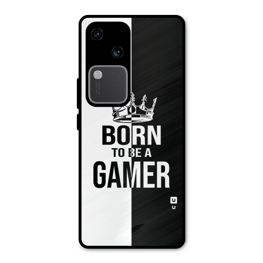 Born To Be Gamer Metal Back Case for Vivo V30 Pro