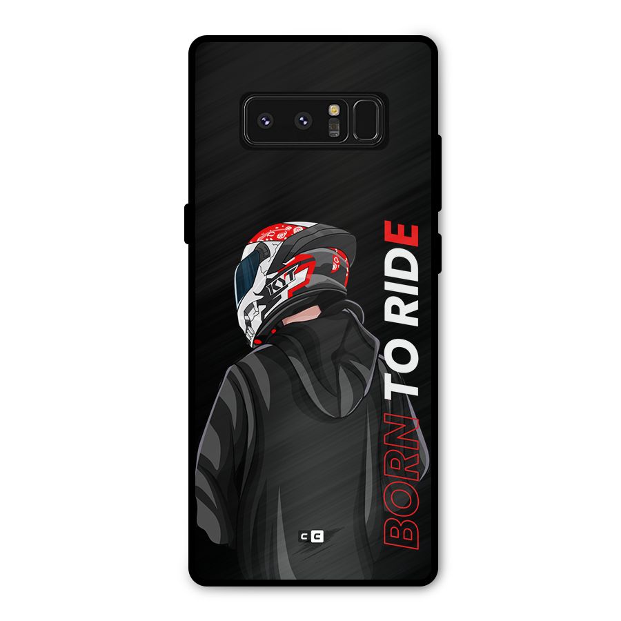 Born To Ride Metal Back Case for Galaxy Note 8