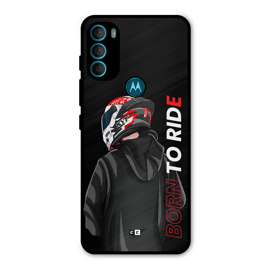 Born To Ride Metal Back Case for Moto G71 5G